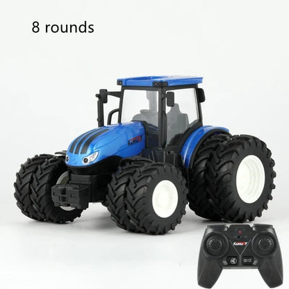 1/24 RC Tractor Trailer Set with LED - Farming Simulator Toy