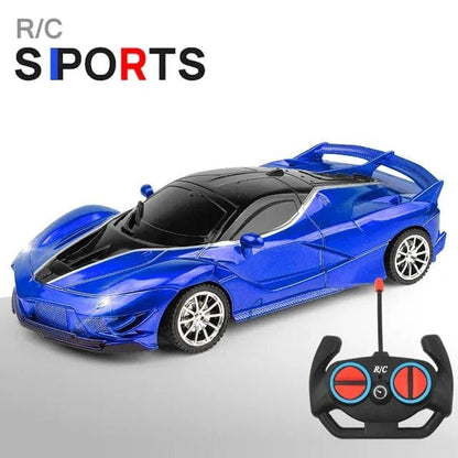 1/18 RC Sports Car with LED Light - 2.4G High-Speed Drift Toy