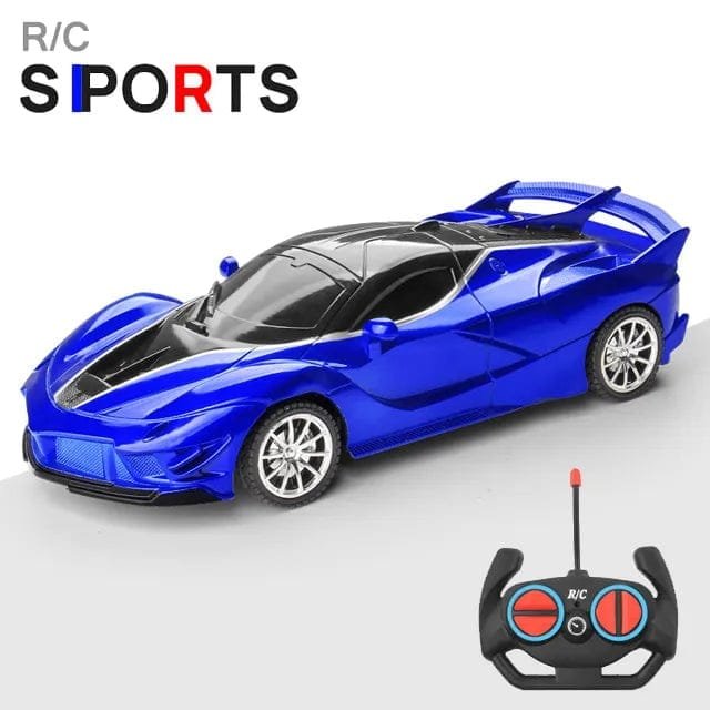 1/18 RC Sports Car with LED Light - 2.4G High-Speed Drift Toy