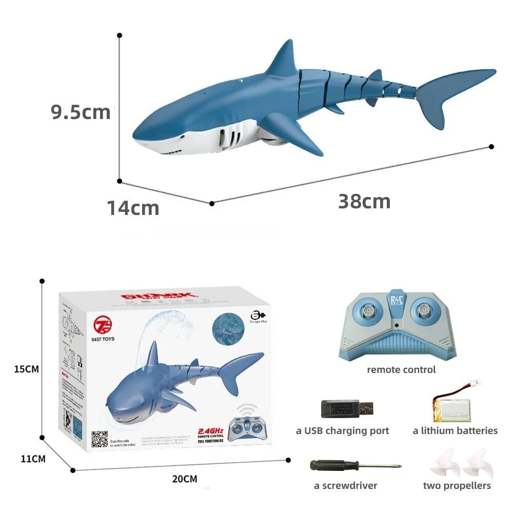 Smart RC Shark & Whale Spray Water Toy - Remote Control Fish Robot