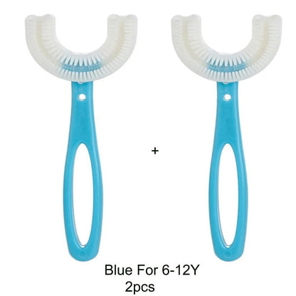 360-Degree U-Shaped Children's Toothbrush - Silicone Teeth Cleaner