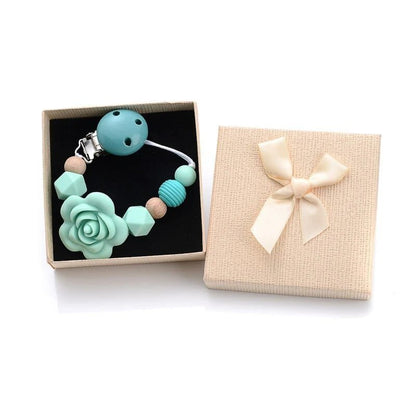 Personalized Baby Pacifier Clips with Name - Silicone Beaded Chain