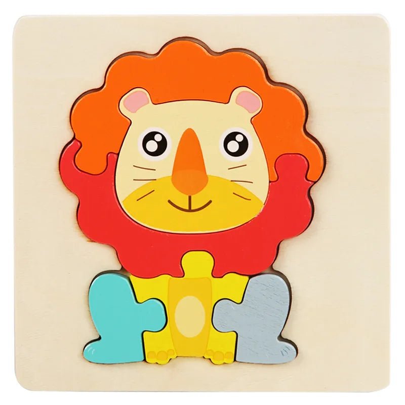 Colorful Animal Wooden Puzzle - Kids' Educational Jigsaw Toy