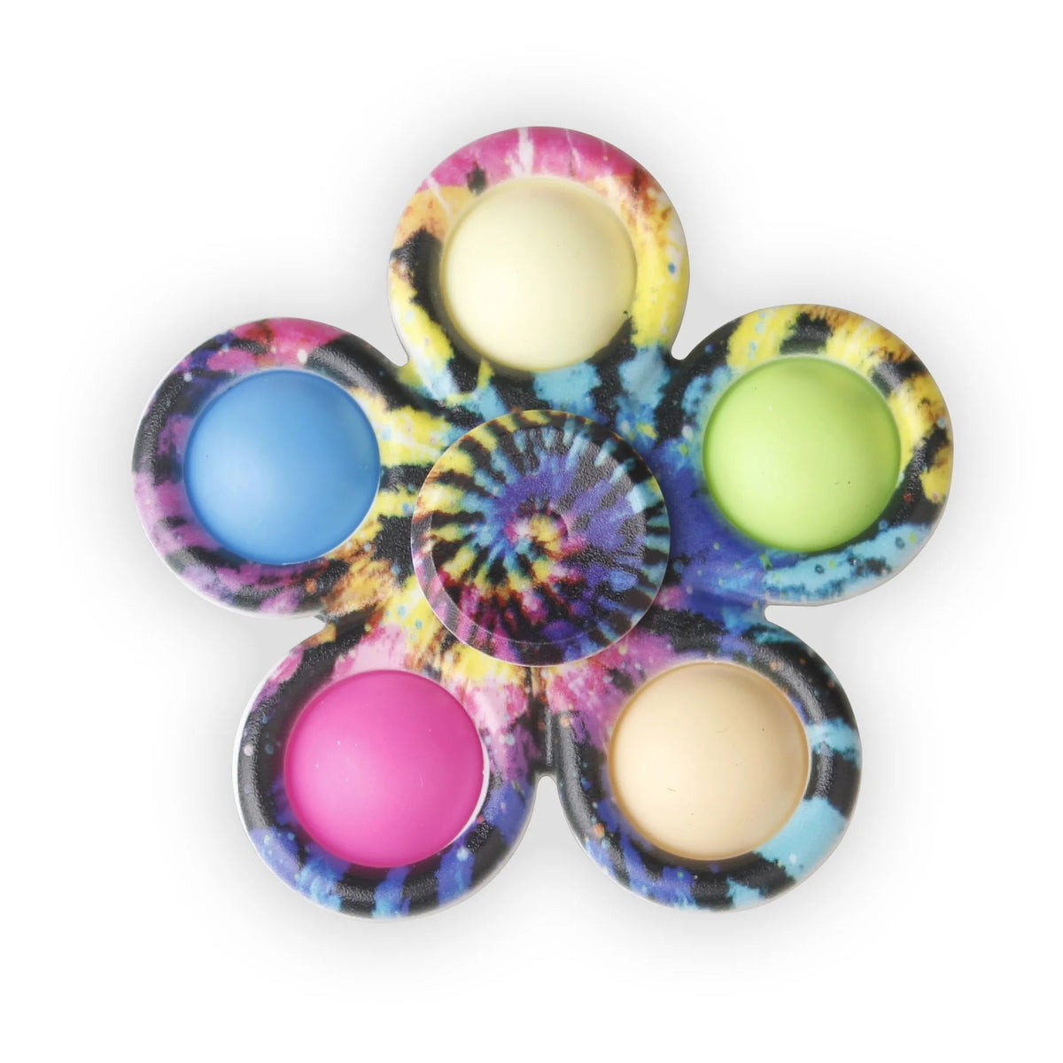 Tie-Dye Pop Fidget Spinner – Sensory Stress-Relief Toy