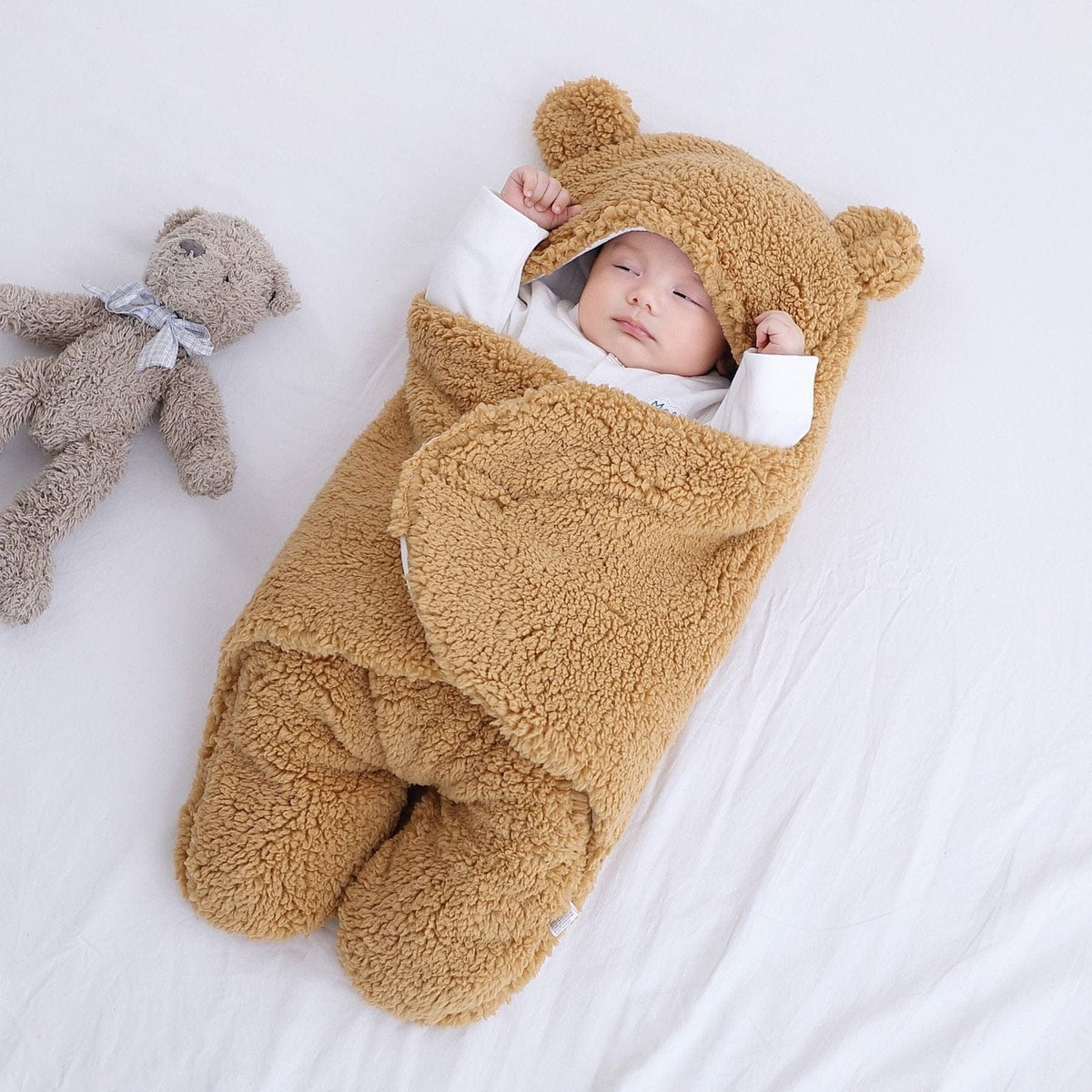 Thick Fleece Newborn Sleep Bag with Cotton Lining