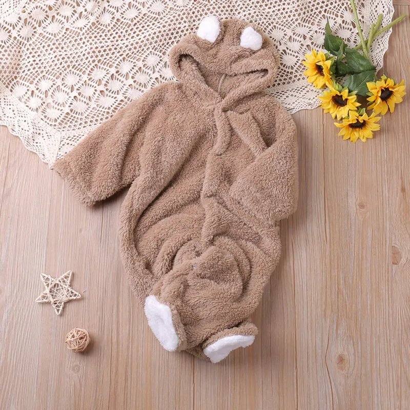 Autumn Cartoon Long-Sleeve Romper: Toddler Kids Playsuit 0-24M