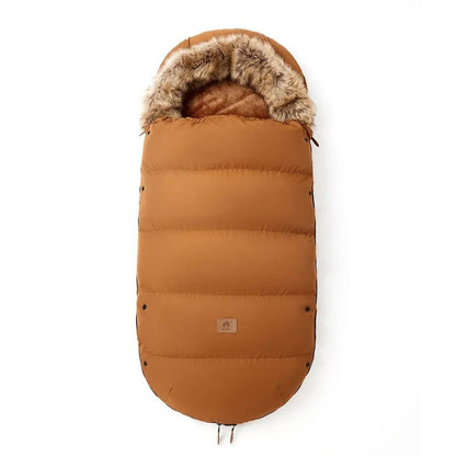 Winter Stroller Footmuff: Waterproof and Windproof, Fur Collar, 0-3T