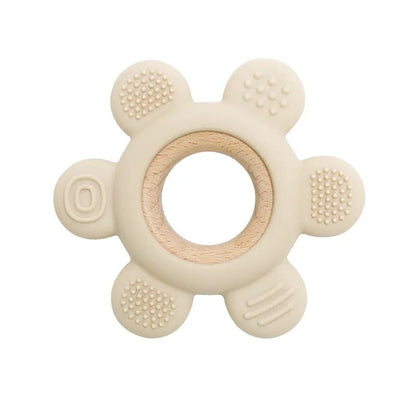 Let's Make Rudder-Shape Silicone & Wooden Teether Toy