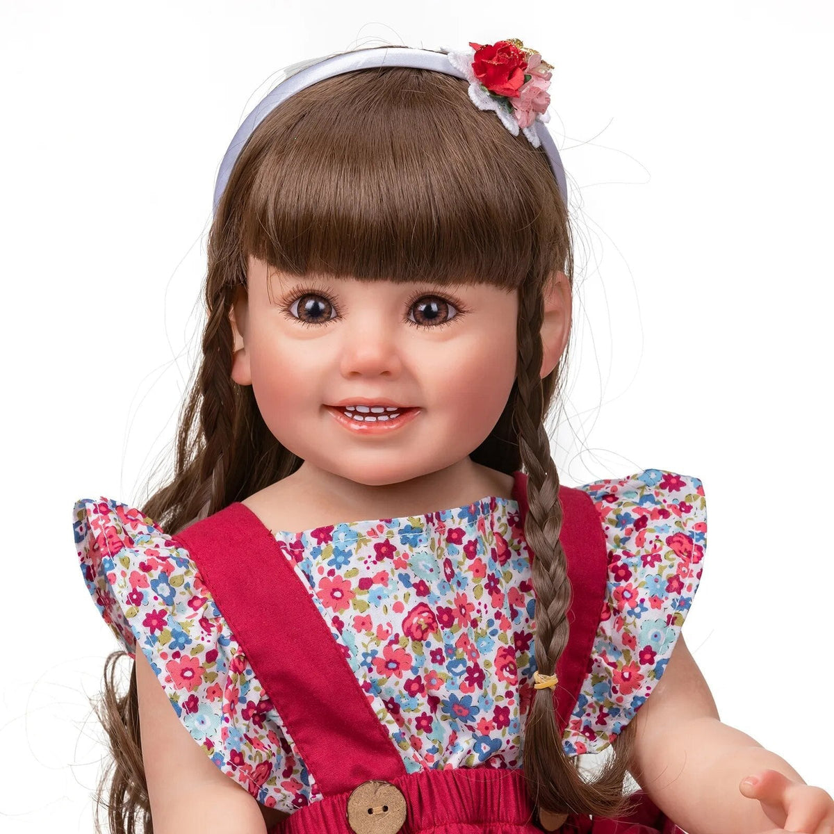 55CM Soft Silicone Reborn Doll - Cammi Smile, Hand-Painted, 3D Doll