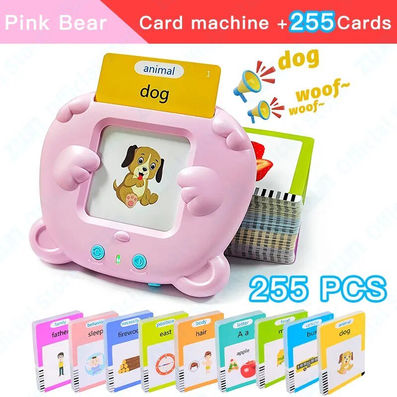 Montessori Audio Flash Cards: English Learning Electronic Book for Kids