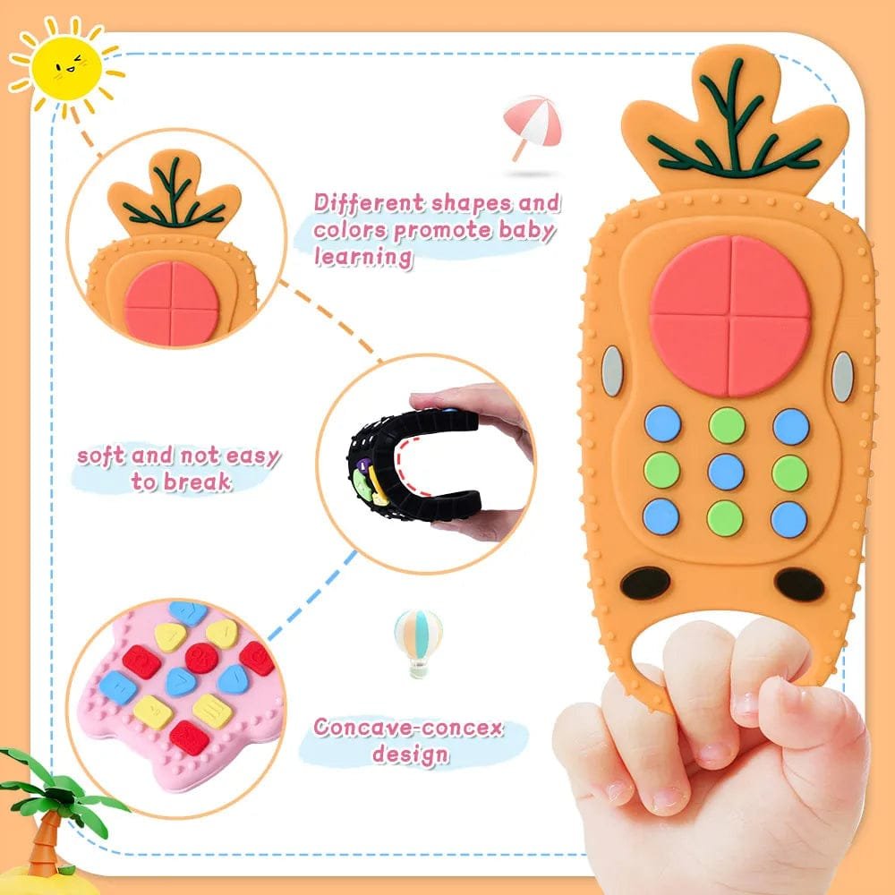 Remote Control Shape Teether: Baby Gum Relief Toy