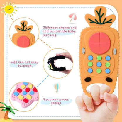 Remote Control Shape Teether: Baby Gum Relief Toy