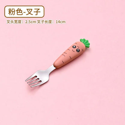 Cartoon Baby Fork & Spoon Set - 1/3PCS Kid Tableware