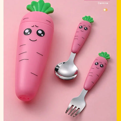 Cartoon Baby Fork & Spoon Set - 1/3PCS Kid Tableware