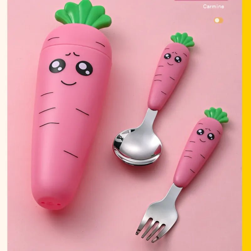 Cartoon Baby Fork & Spoon Set - 1/3PCS Kid Tableware