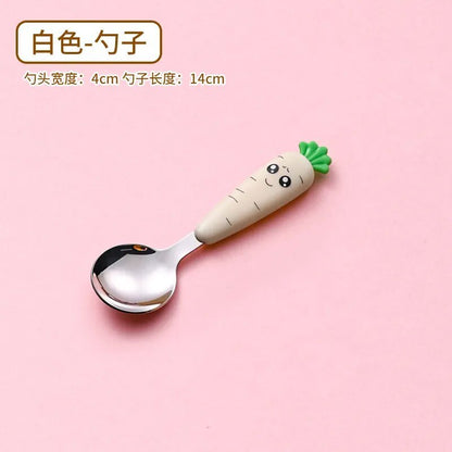 Cartoon Baby Fork & Spoon Set - 1/3PCS Kid Tableware