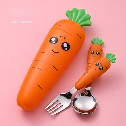 Cartoon Baby Fork & Spoon Set - 1/3PCS Kid Tableware