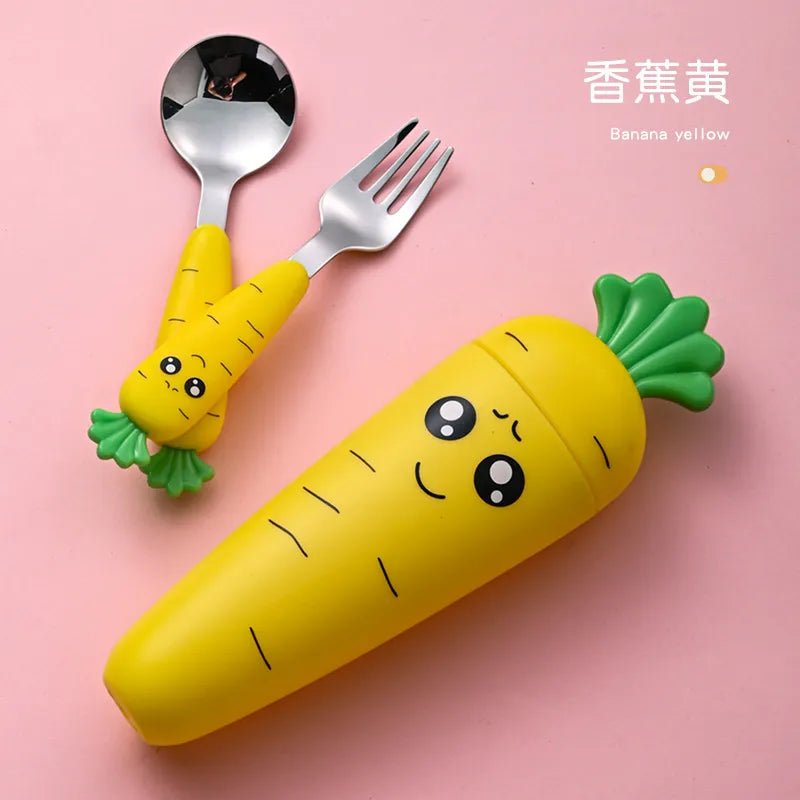 Cartoon Baby Fork & Spoon Set - 1/3PCS Kid Tableware