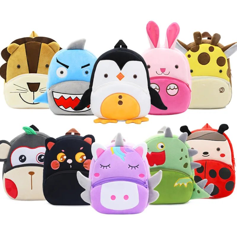Cute Cartoon Animals- Kids' Backpacks: Schoolbag for Boys and Girls