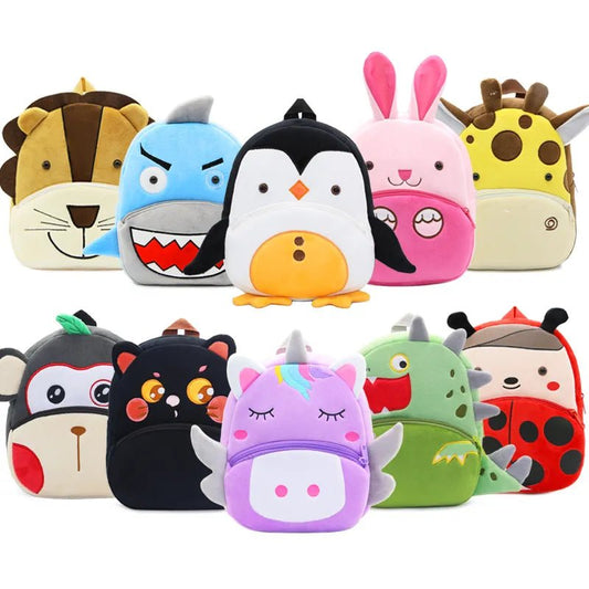 Cute Cartoon Animals- Kids' Backpacks: Schoolbag for Boys and Girls