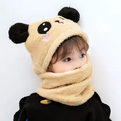 Cartoon Scarf & Hat Set - Double Fleece, Autumn/Winter, Child & Adult
