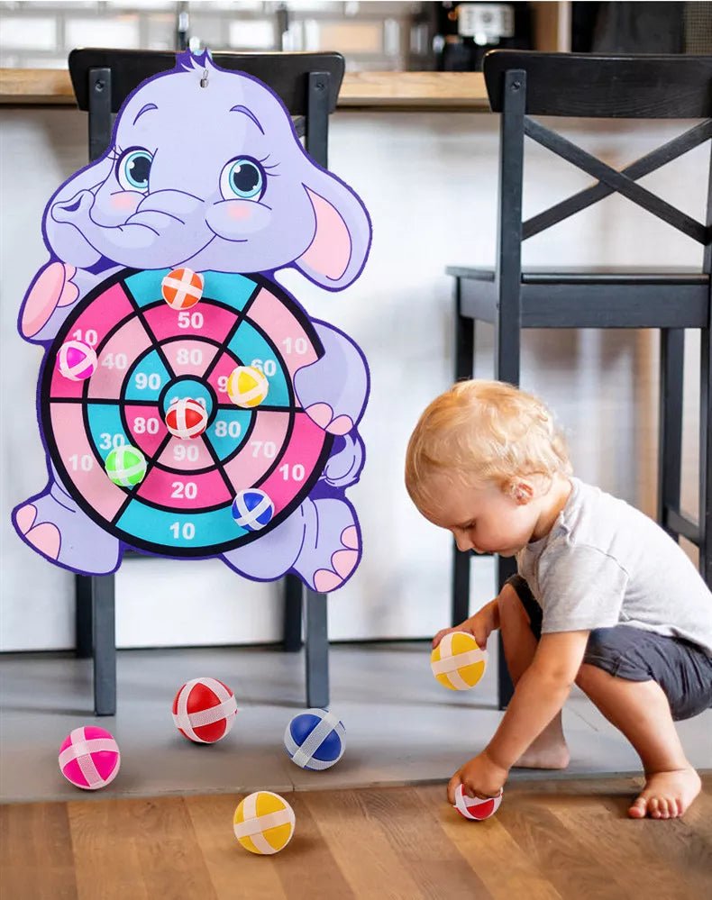 Cartoon Animal Sticky Ball Dart Board - Family Fun Toy