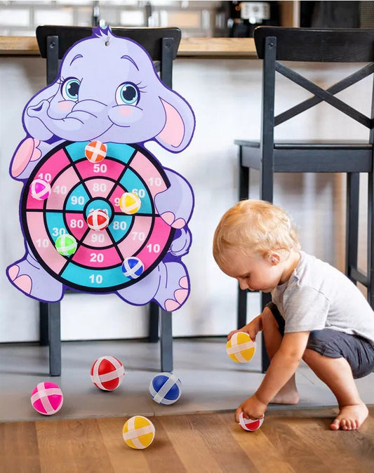 Cartoon Animal Sticky Ball Dart Board - Family Fun Toy