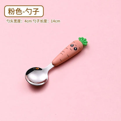 Cartoon Baby Fork & Spoon Set - 1/3PCS Kid Tableware
