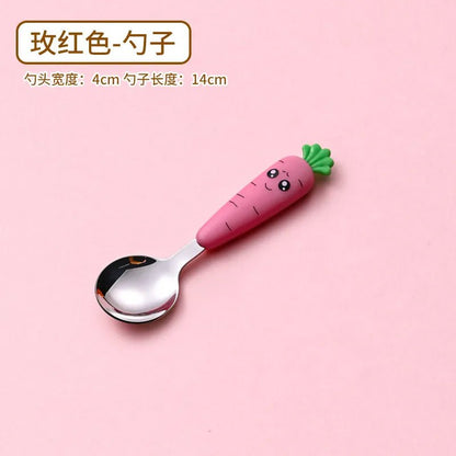 Cartoon Baby Fork & Spoon Set - 1/3PCS Kid Tableware