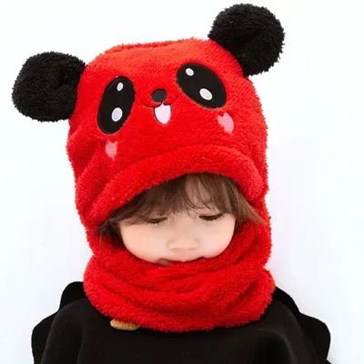 Cartoon Scarf & Hat Set - Double Fleece, Autumn/Winter, Child & Adult