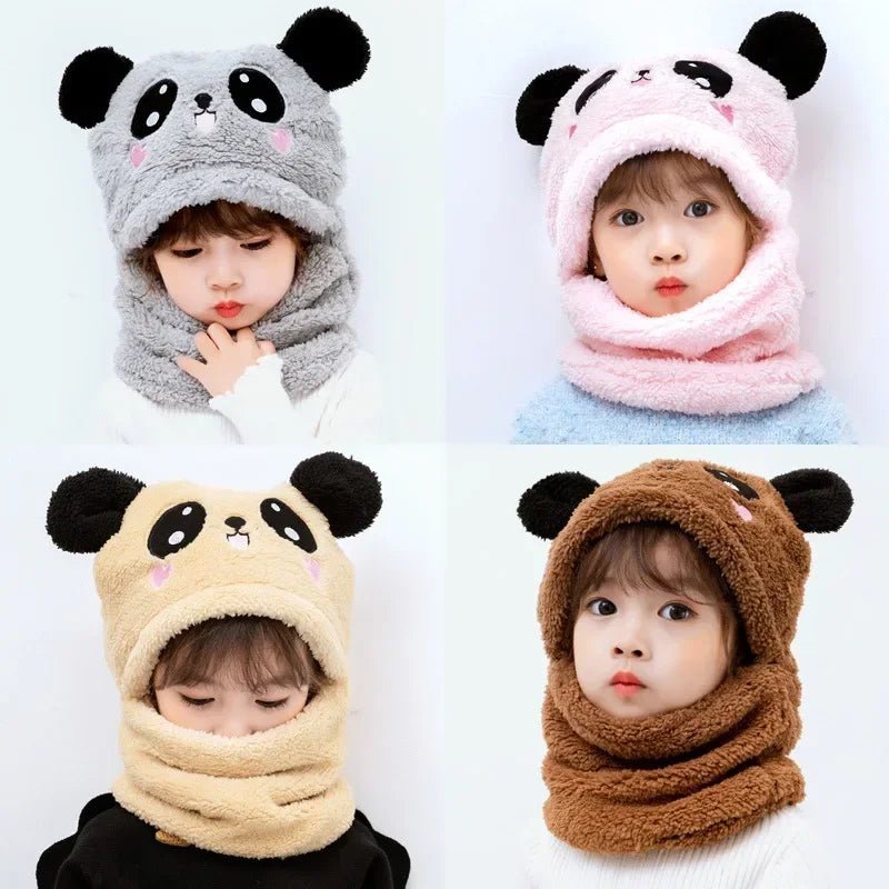 Cartoon Scarf & Hat Set - Double Fleece, Autumn/Winter, Child & Adult