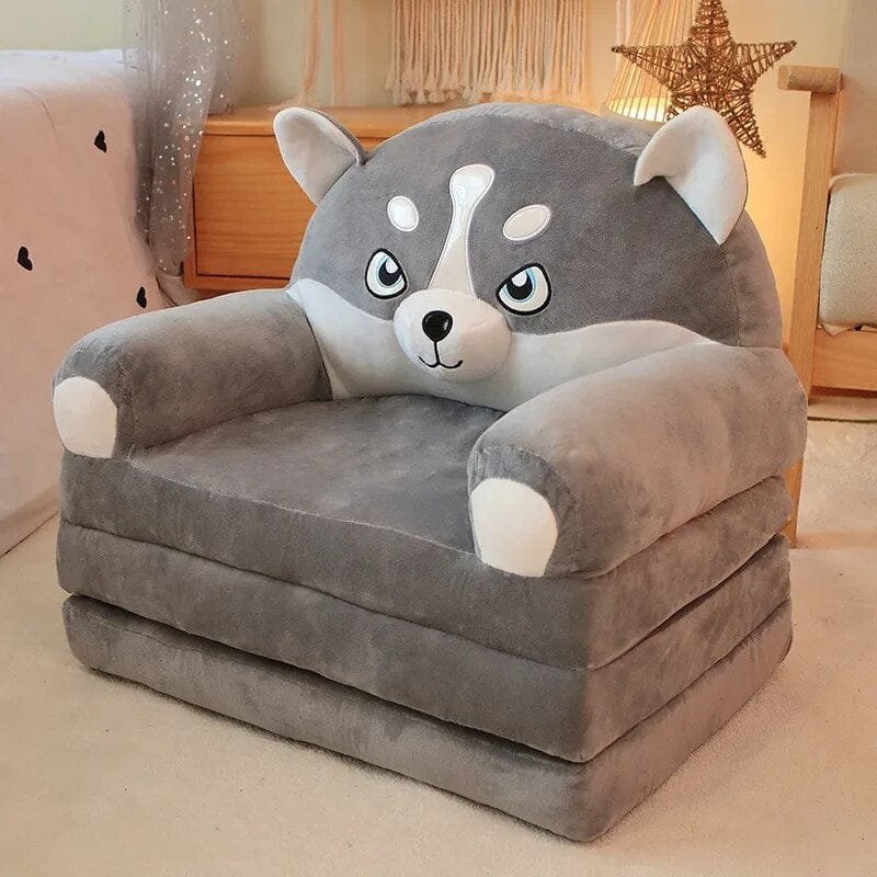 Plush Stuffed Animal Baby Support Seat - Soft Sofa for Learning to Sit
