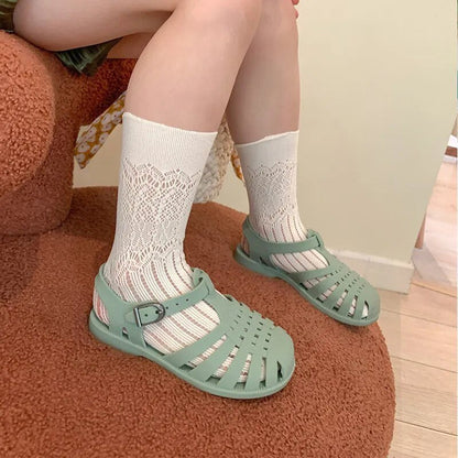 Child Beach Sandals - Summer Gladiator, Non-Slip Jelly Shoes