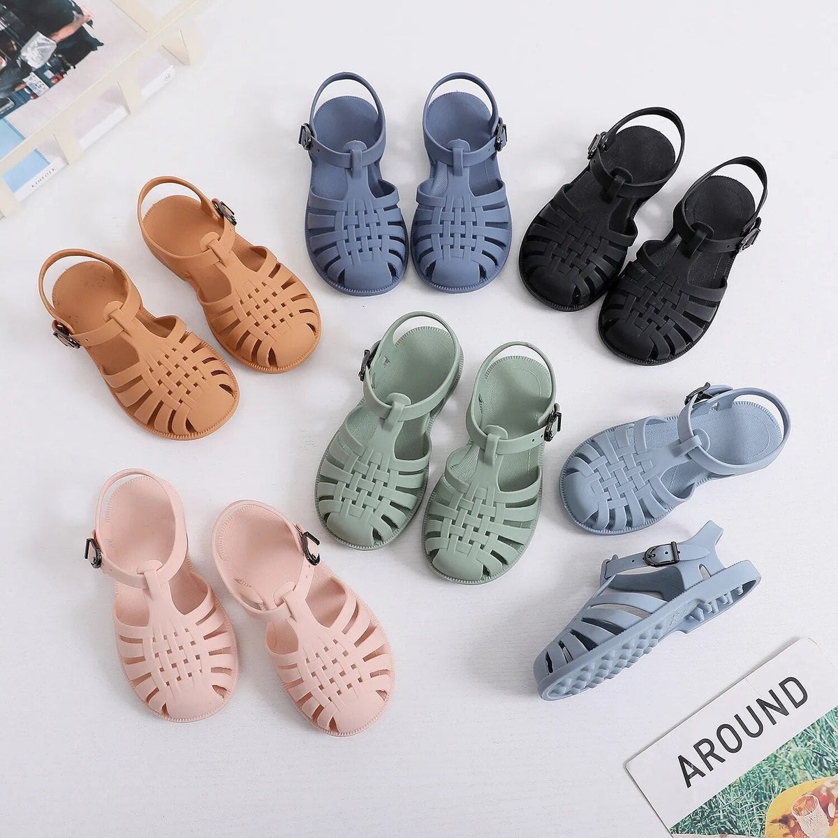 Child Beach Sandals - Summer Gladiator, Non-Slip Jelly Shoes