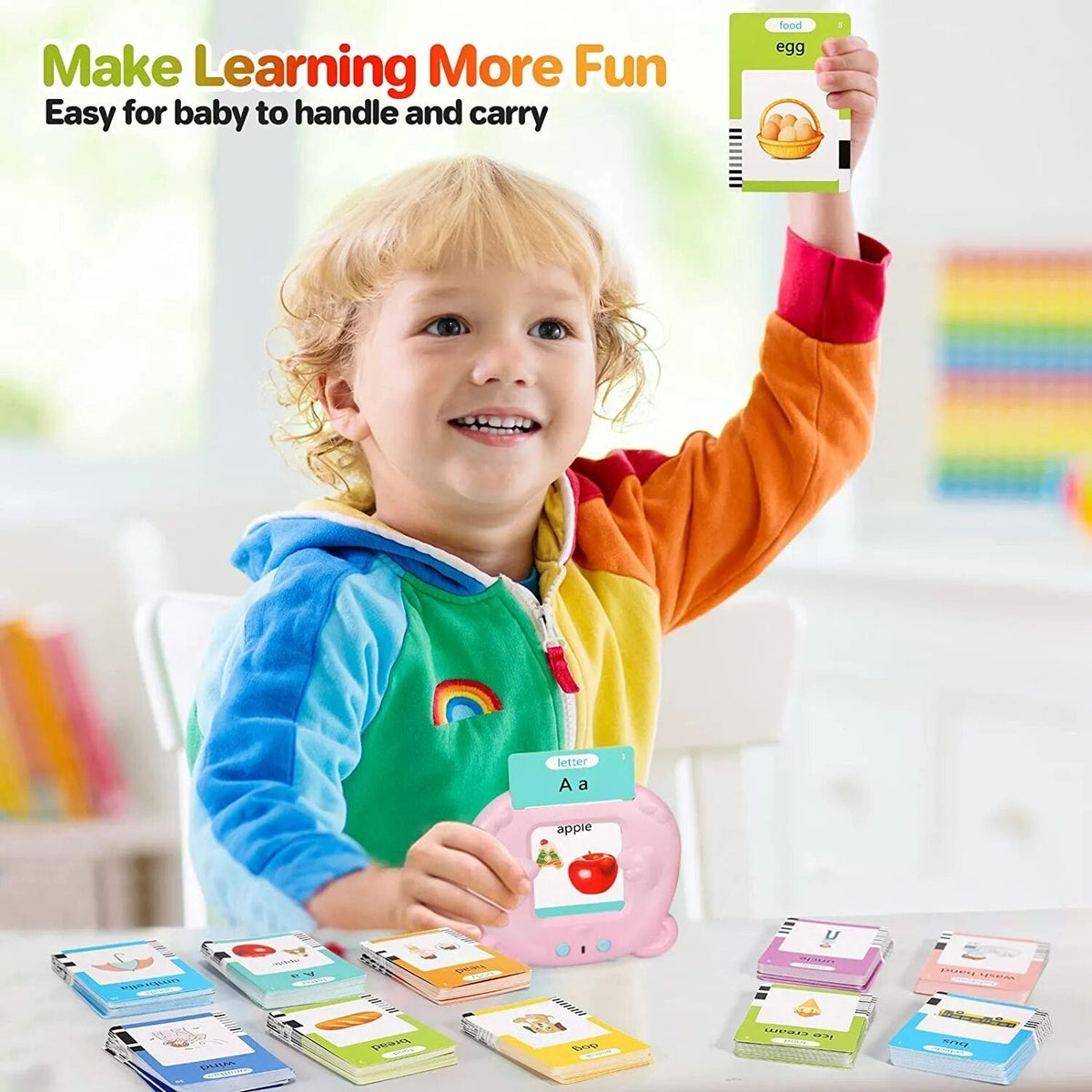 FCC CPC Kids Language Toy: 224-Word Montessori English Learning for Preschool