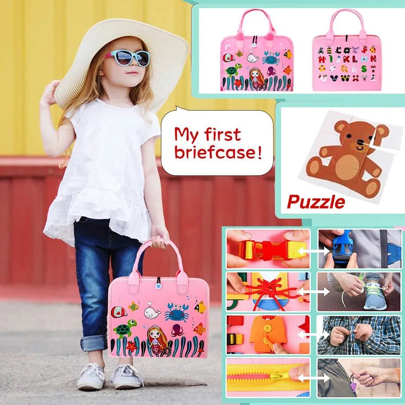 Montessori Busy Board: Toddler Sensory Educational Toy