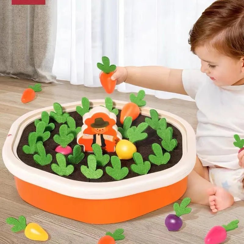 Montessori Toddler Toy: Colorful Shape Carrot Set