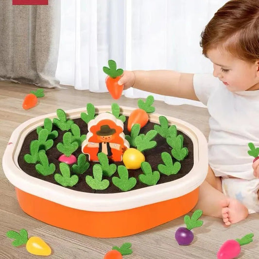 Montessori Toddler Toy: Colorful Shape Carrot Set