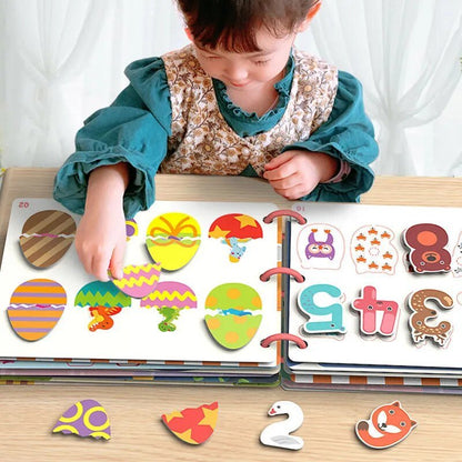 Montessori Quiet Book: Hook & Loop Sensory Game for 3-6 Yrs - Early Learning