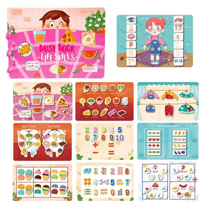 Montessori Quiet Book: Animal Numbers Puzzle Game for Kids
