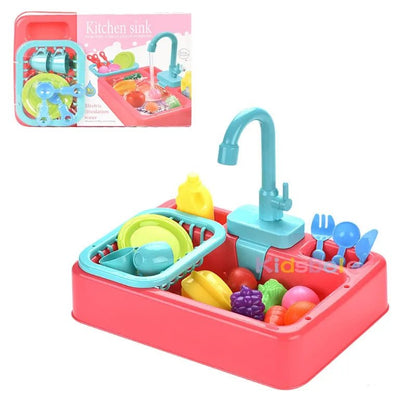 Electric Dishwasher Kids Kitchen Toy - Pretend Play Set