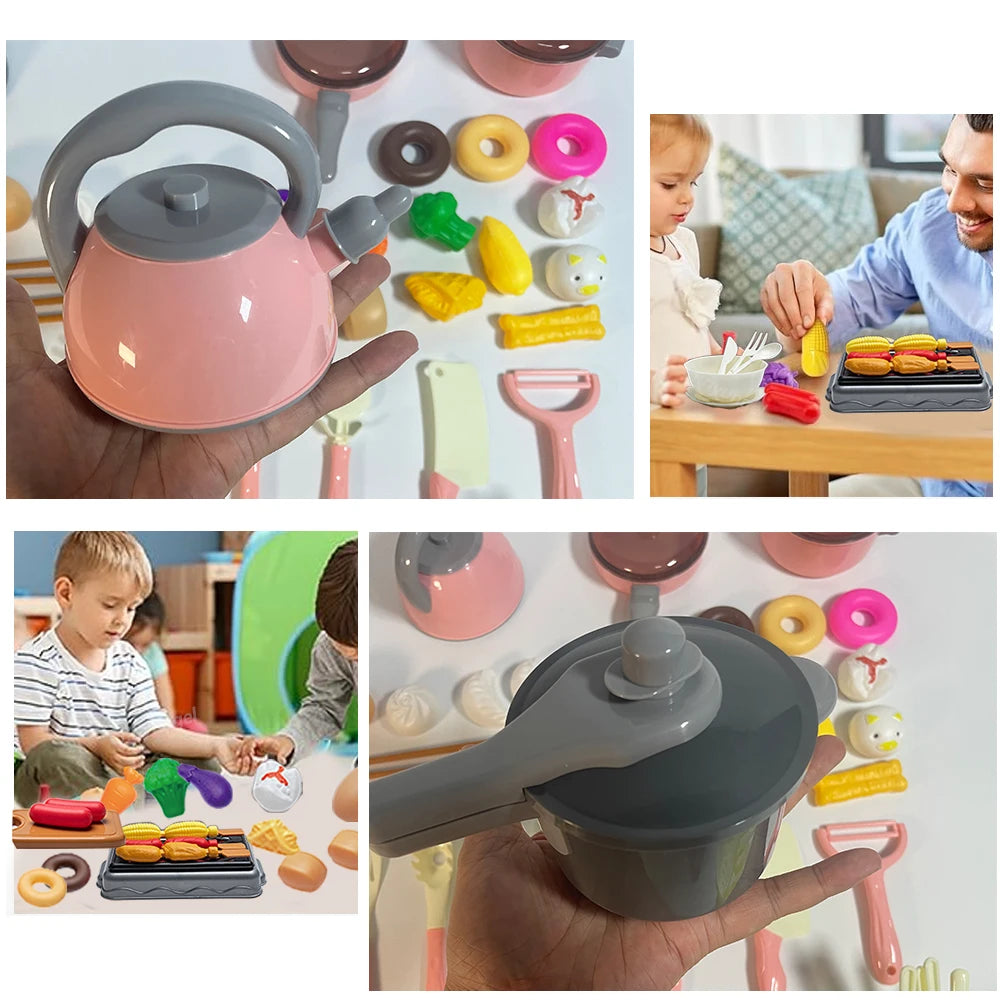 Kids Pretend Kitchen Set – 92/69/59-Piece Play Cooking Kit