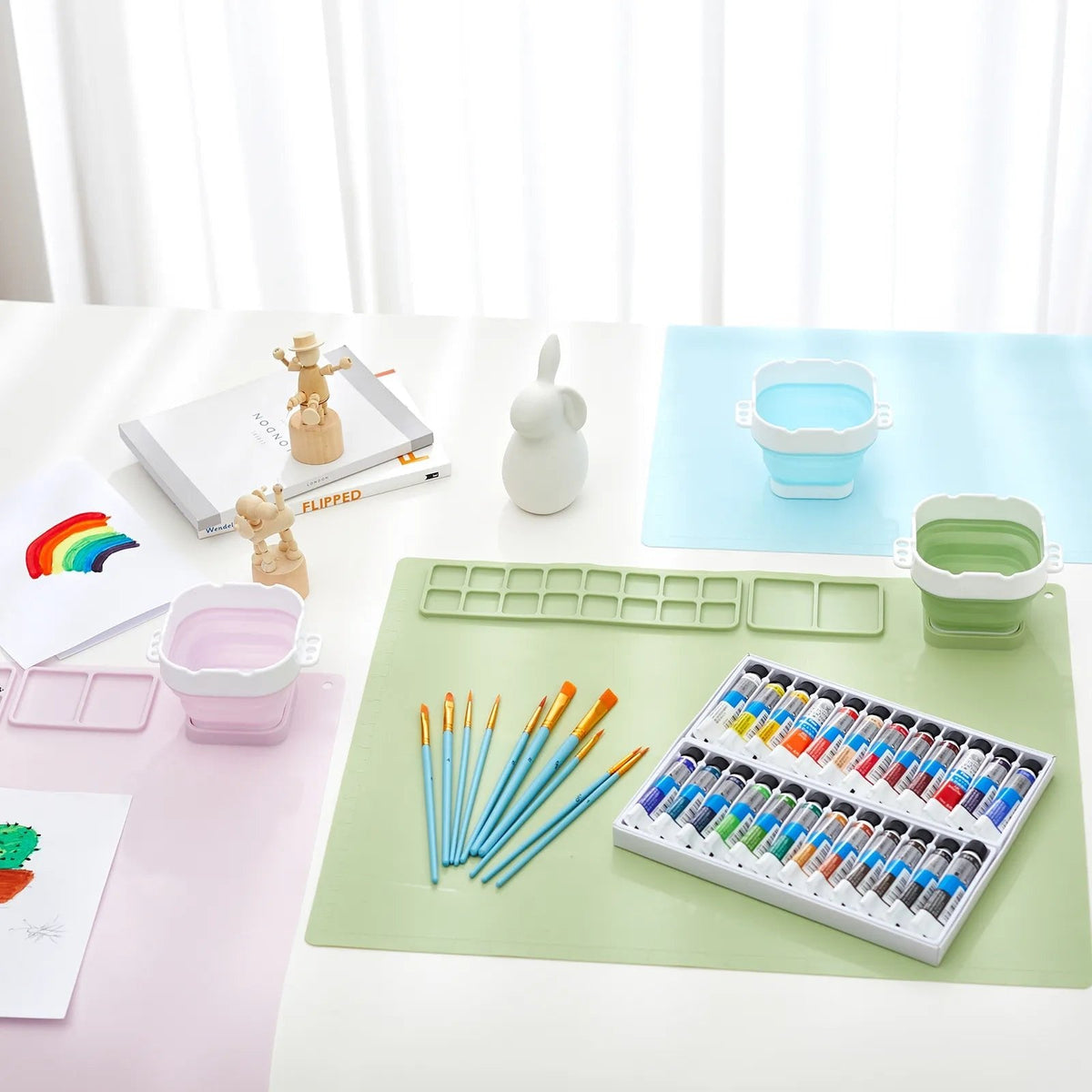 Kids' Silicone Drawing Pad with Suction Cup - Reusable Art Mat