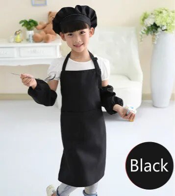 4pcs Kids' Apron Set - Front Pocket, Craft & Cooking Aprons