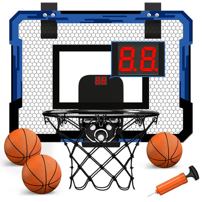 Foldable Wall-Mounted Basketball Hoop Set for Kids