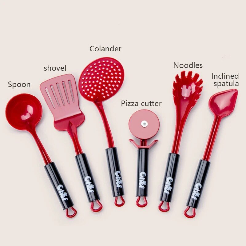Kids Kitchen Toy Set with Fruit Cutting & Cooking Utensils