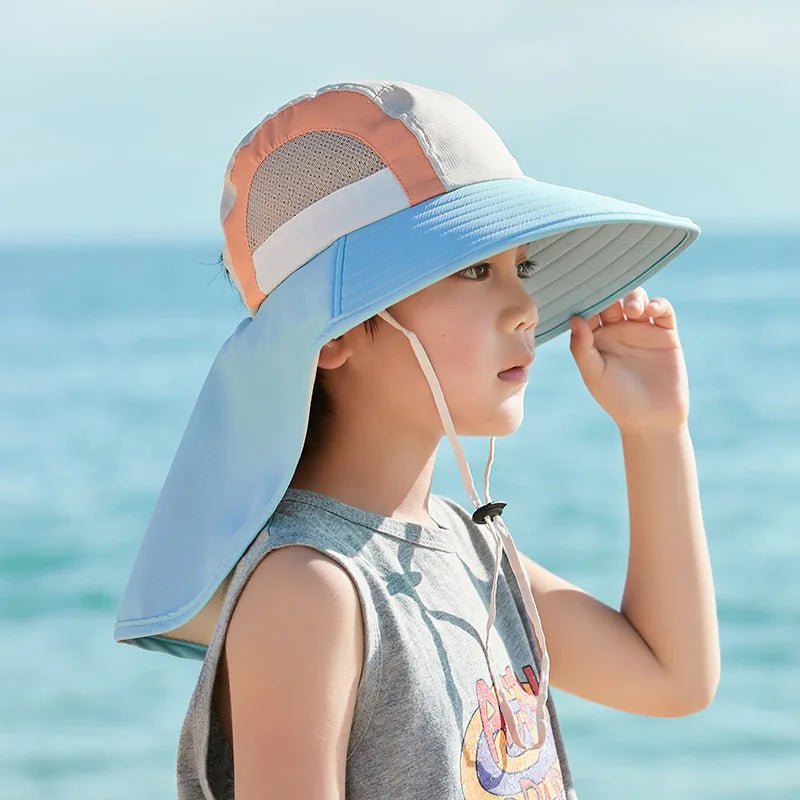 Kids Summer Sun Hat with Neck & Ear Cover - UV Protection