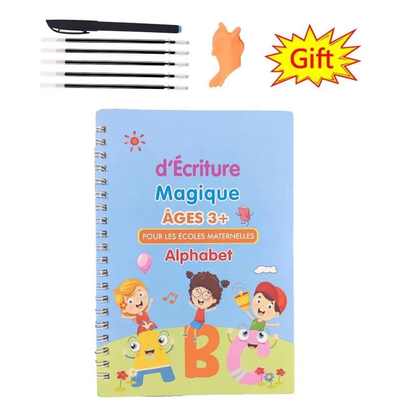 Sank French Magic Practice Book: Learn Letters, Numbers & Drawing for Kids