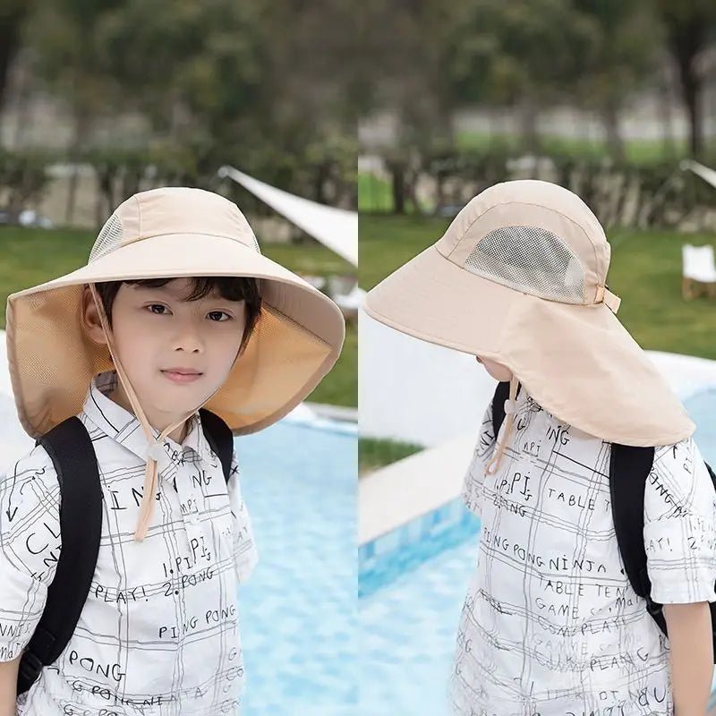 Kids Summer Sun Hat with Neck & Ear Cover - UV Protection