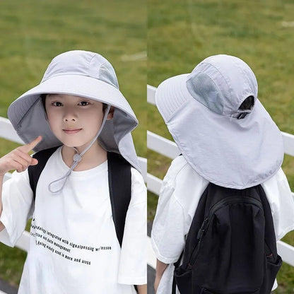 Kids Summer Sun Hat with Neck & Ear Cover - UV Protection